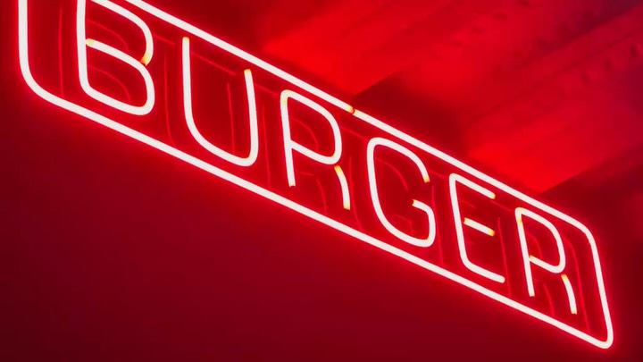 Scratch Smashburgers neon sign at launch event